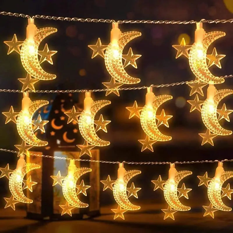 LED Moon & Star  Ramadan String Lights