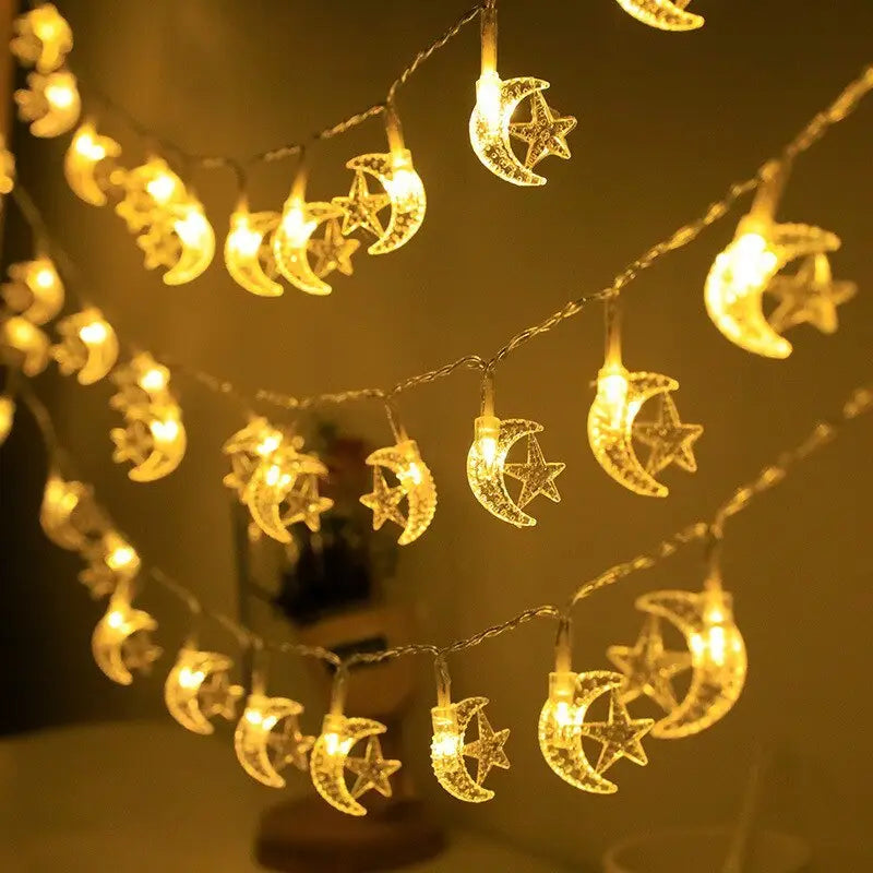 LED Moon & Star  Ramadan String Lights