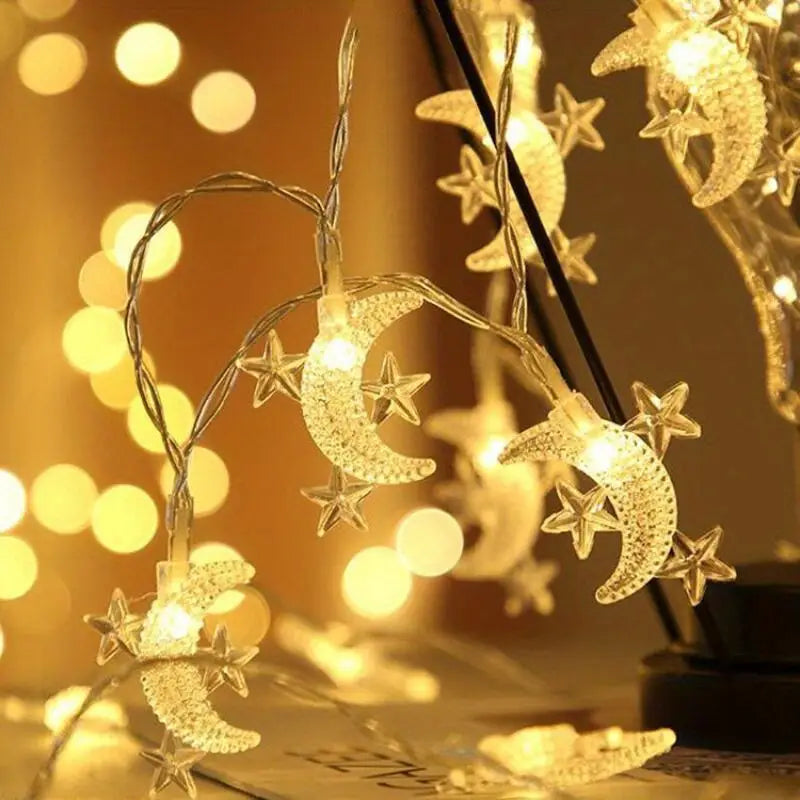 LED Moon & Star  Ramadan String Lights